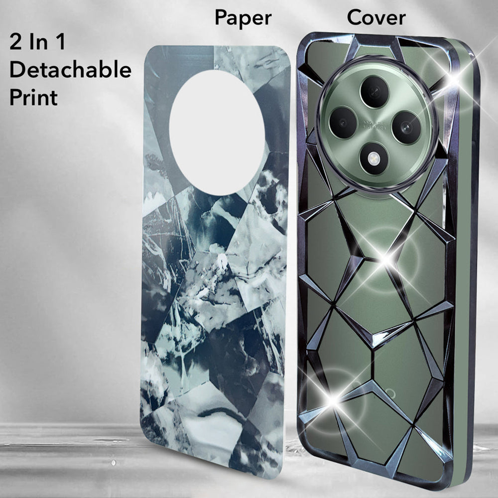 Oppo F27 Pro Glitter Diamond Case – Dual Design Sparkle Back Cover for Stylish Protection