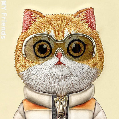 iPhone 16 Series Official Nimmy Cool & Handsome Cat Embroidery Case
