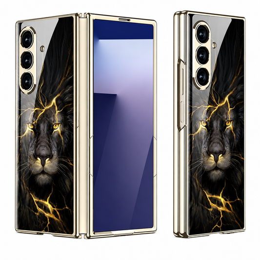 Galaxy Z Fold7 Lion Pattern Ultra High Protection Back Case