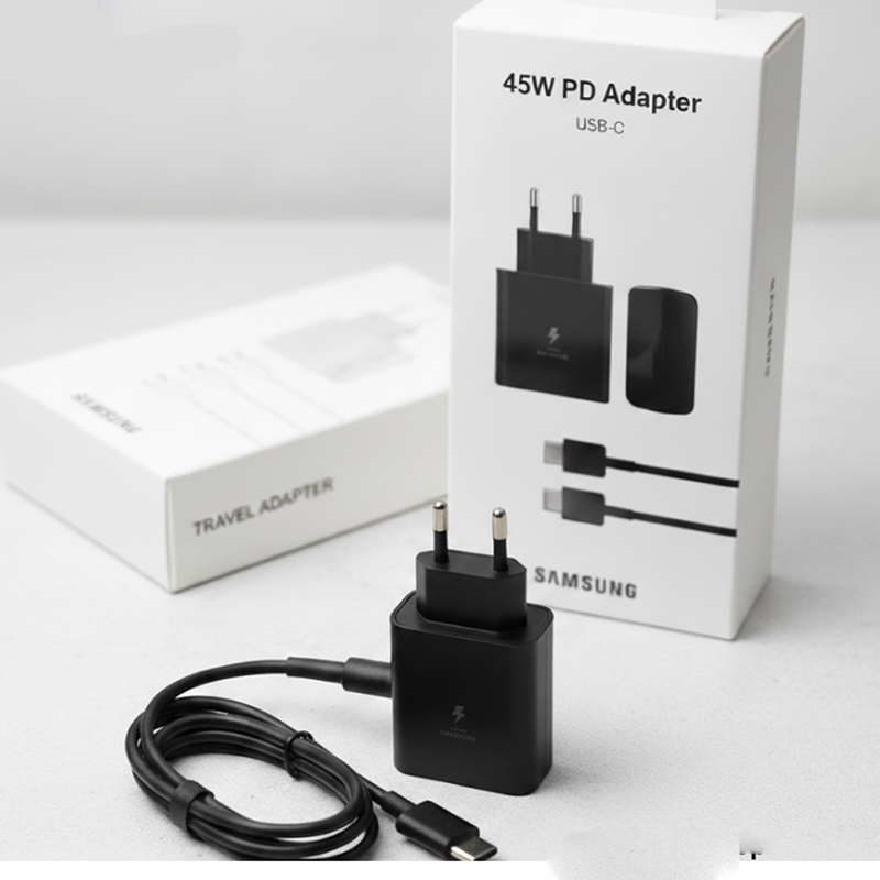 Samsung 45W Super Fast Charger with USB Type-C to Type-C Cable – Luxury Adaptive Power Delivery