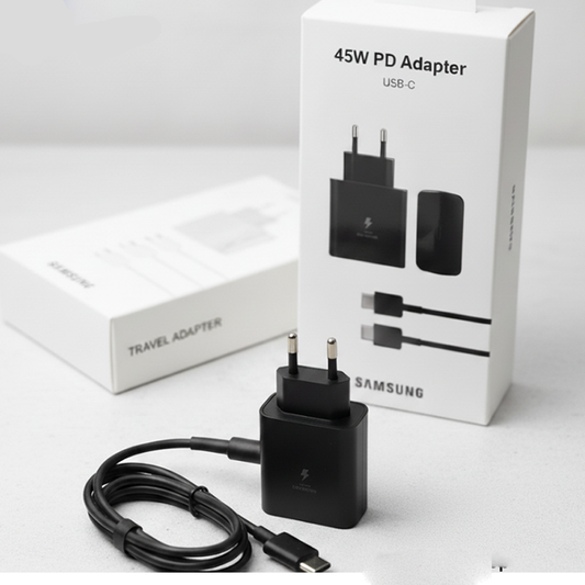 Samsung 45W Super Fast Charger with USB Type-C to Type-C Cable – Luxury Adaptive Power Delivery