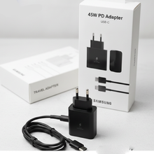 Load image into Gallery viewer, Samsung 45W Super Fast Charger with USB Type-C to Type-C Cable – Luxury Adaptive Power Delivery
