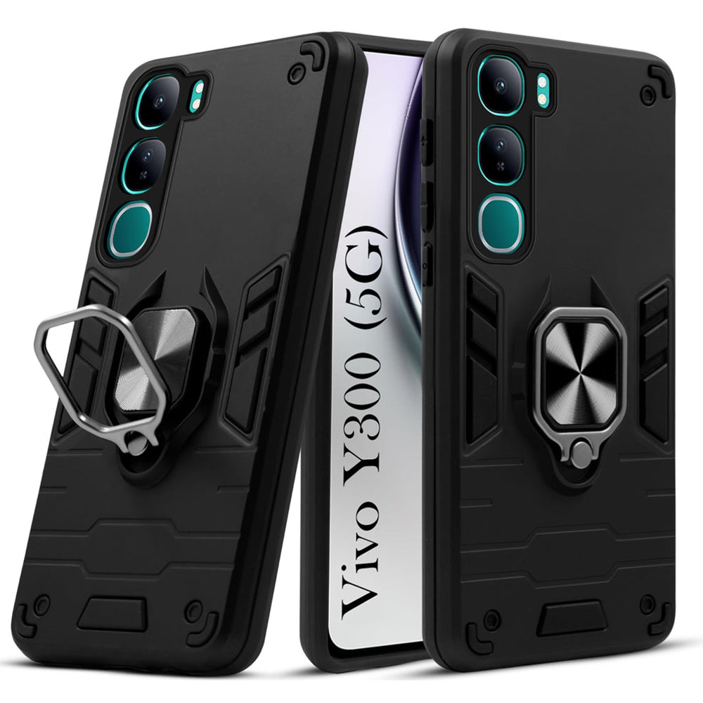Vivo Y300 UAG Shockproof Dual-Layer Armor Case with Kickstand Ring