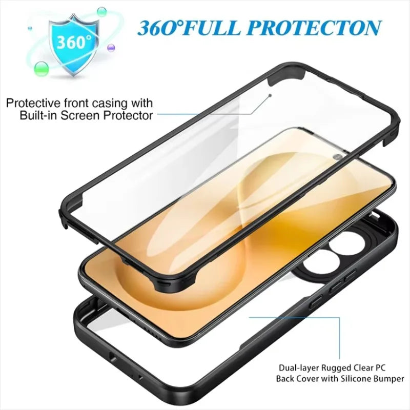 VIVO V60 Shockproof Protective Shell Transparent Clear Case