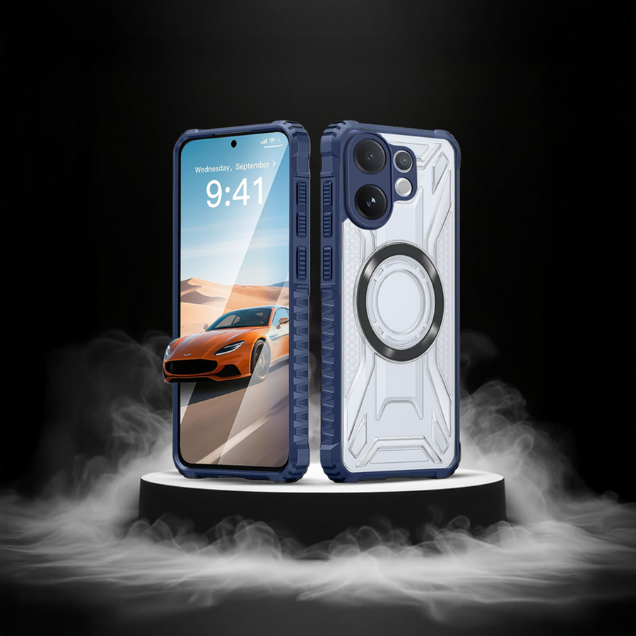Vivo V60 5G MagSafe Shockproof Armor Case – Magnetic Wireless Charging Back Cover
