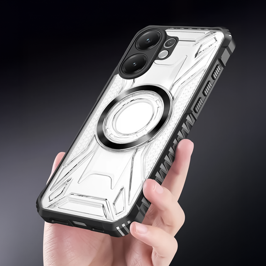 Vivo V60 5G MagSafe Shockproof Armor Case – Magnetic Wireless Charging Back Cover
