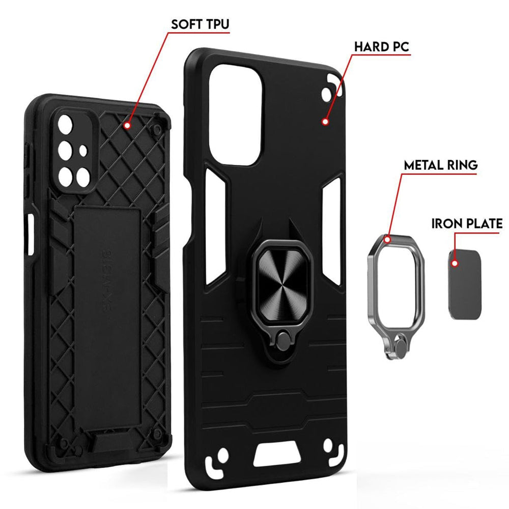 Vivo Y200 UAG Shockproof Dual-Layer Armor Case with Kickstand Ring