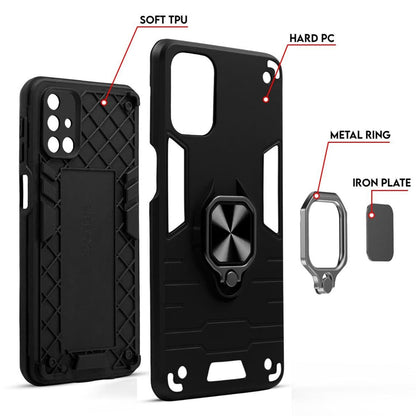 Vivo Y200 UAG Shockproof Dual-Layer Armor Case with Kickstand Ring