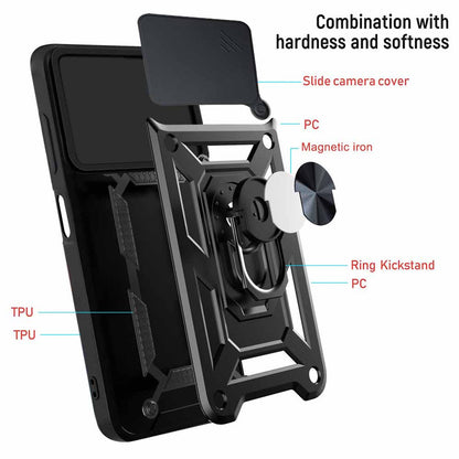 Vivo Y39 5G Hybrid Dual Armor Case with Camera Slide Cover – Shockproof Polycarbonate Protection