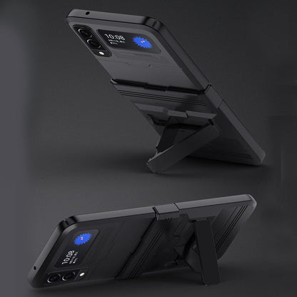 Galaxy Z Flip3 Luxury Kickstand Shockproof Hinge Protect Folding Case