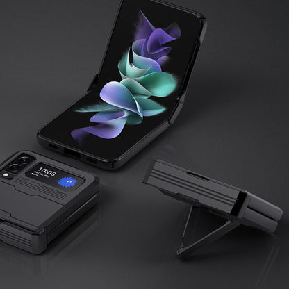 Galaxy Z Flip3 Luxury Kickstand Shockproof Hinge Protect Folding Case