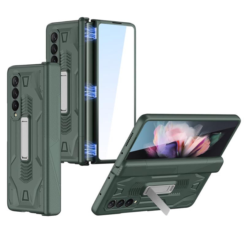 Galaxy Z Fold3 Hinge Magnetic Coverage Amor Kickstand Case
