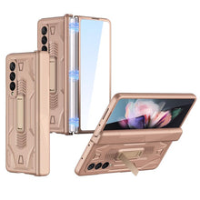 Load image into Gallery viewer, Galaxy Z Fold3 Hinge Magnetic Coverage Amor Kickstand Case
