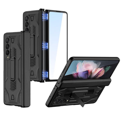 Galaxy Z Fold3 Hinge Magnetic Coverage Amor Kickstand Case