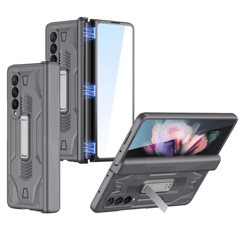 Galaxy Z Fold3 Hinge Magnetic Coverage Amor Kickstand Case