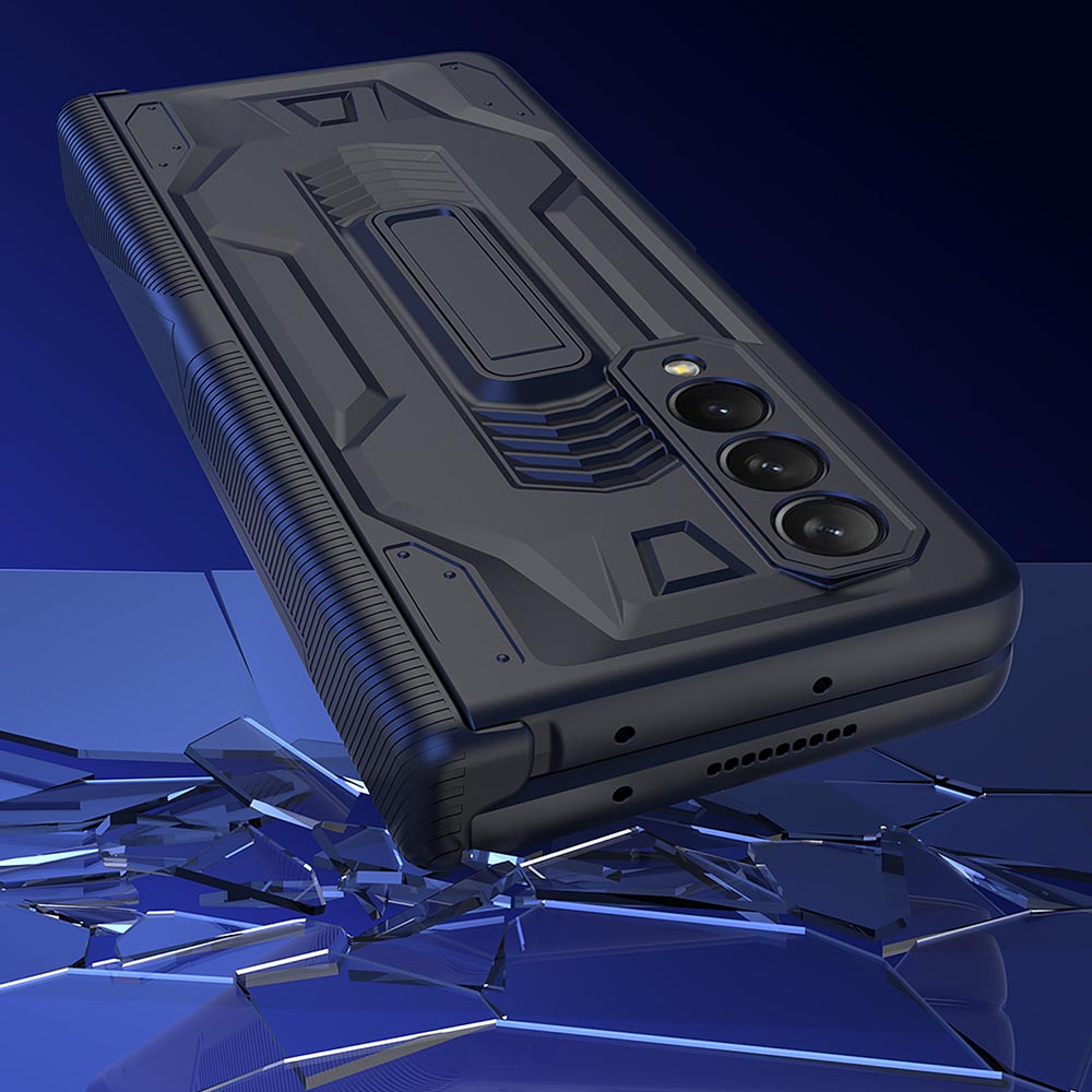 Galaxy Z Fold3 Hinge Magnetic Coverage Amor Kickstand Case