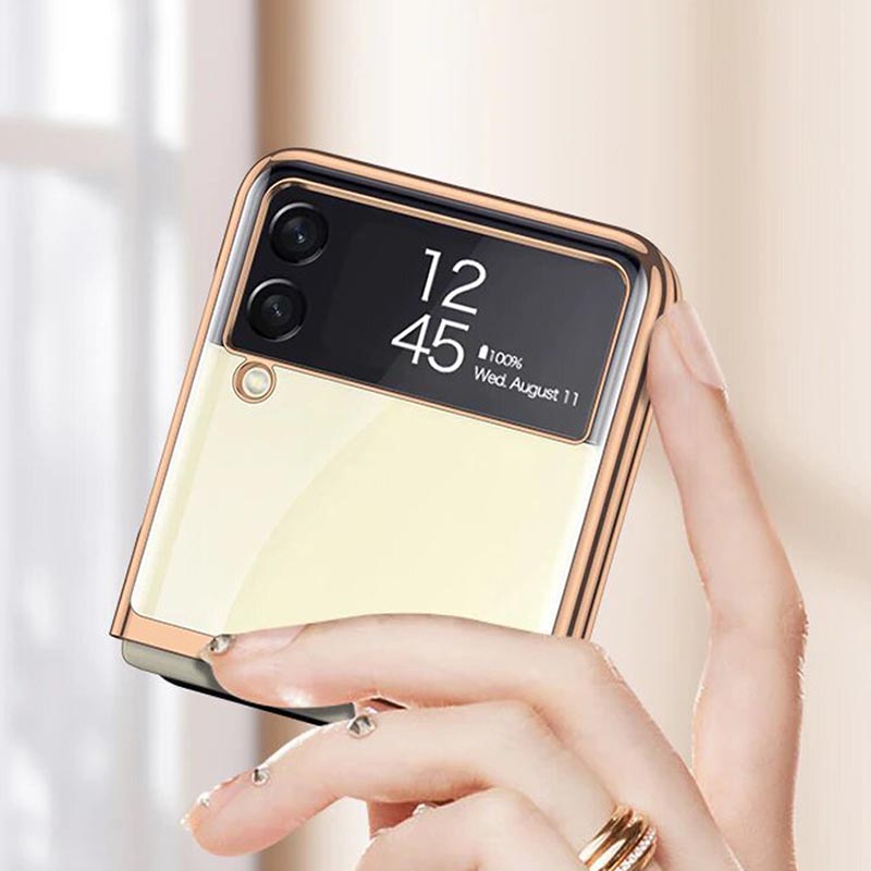 Galaxy Z Flip4 High Transparent Glitter Back Case
