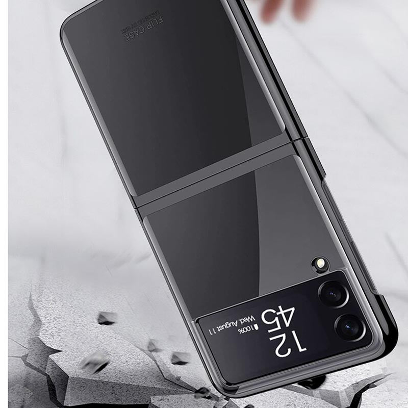 Galaxy Z Flip4 High Transparent Glitter Back Case