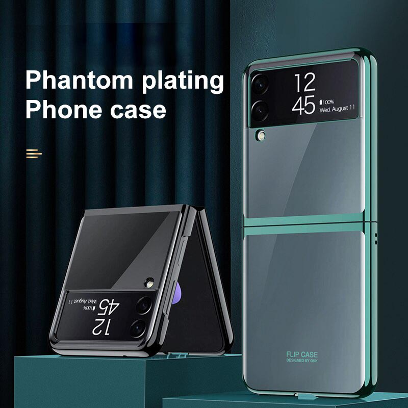 Galaxy Z Flip4 High Transparent Glitter Back Case