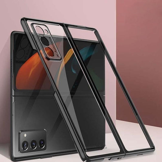 Galaxy Z Fold2 Transparent Ultra Camera Protection Clear Case- Black
