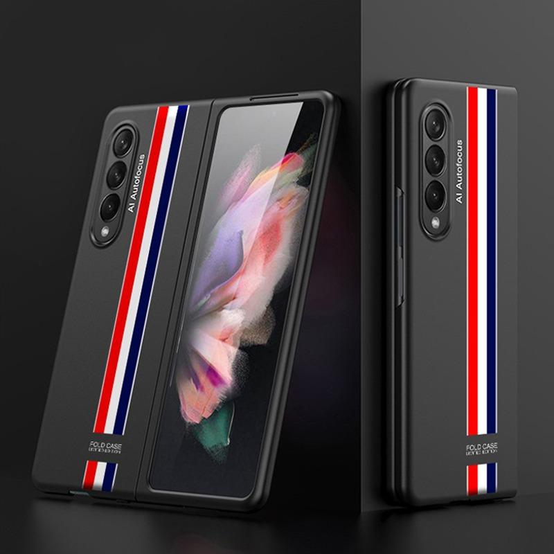 Galaxy Z Fold4 Ultra-Thin Hybrid Striped Matte Shell Case