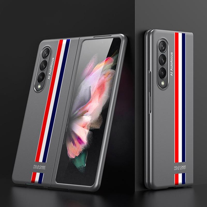 Galaxy Z Fold4 Ultra-Thin Hybrid Striped Matte Shell Case