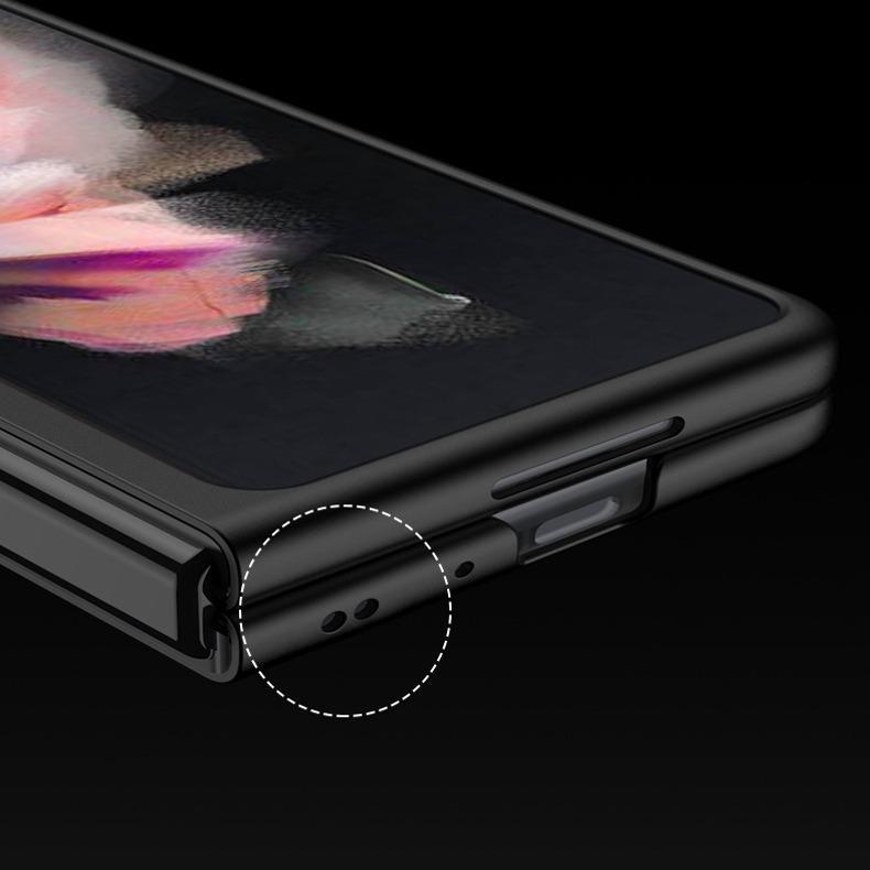 Galaxy Z Fold3 Ultra-Thin Hybrid Striped Matte Shell Case- Grey