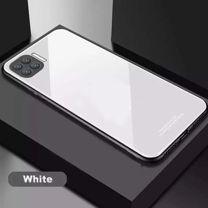 Oppo F17/ F17 Pro Glass Hard Ultra High Protection Case- White