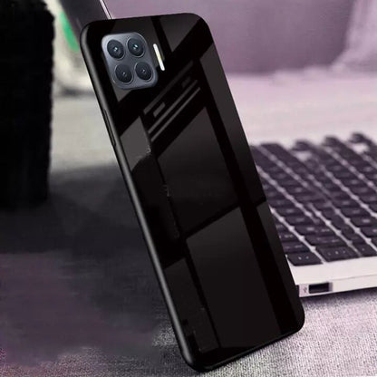 Oppo F17/ F17 Pro Glass Hard Ultra High Protection Case- Black