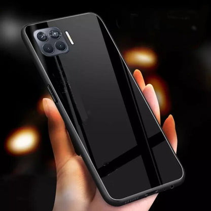 Oppo F17/ F17 Pro Glass Hard Ultra High Protection Case- Black