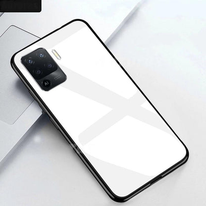 Oppo F19 Pro Glass Hard Ultra High Protection Case- White