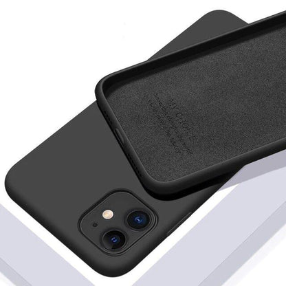 iPhone 12 Pro Max Luxury Silicone Jelly Back Case- Black