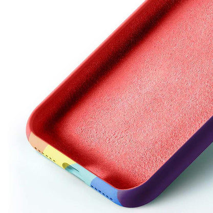 iPhone 12 Pro Max Rainbow Liquid Ogee Silicone Back Case