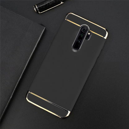 Redmi Note 8 Pro Electroplating 3 in 1 Hard Back Case- Black