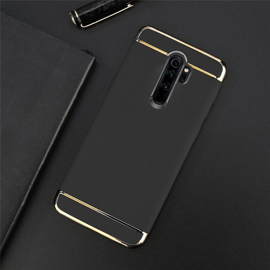 Redmi Note 8 Pro Electroplating 3 in 1 Hard Back Case- Black