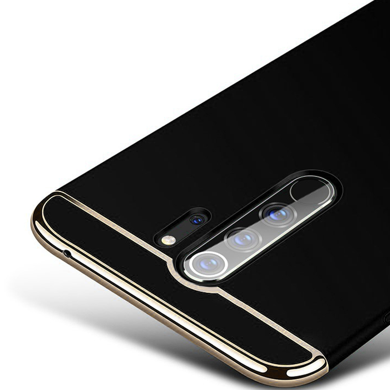 Redmi Note 8 Pro Electroplating 3 in 1 Hard Back Case- Black