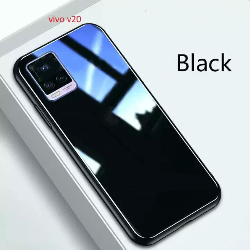 Vivo V20 Glass Hard Ultra High Protection Case- Black
