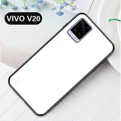 Vivo V20 Glass Hard Ultra High Protection Case- White