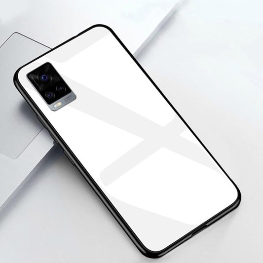 Vivo V20 Glass Hard Ultra High Protection Case- White
