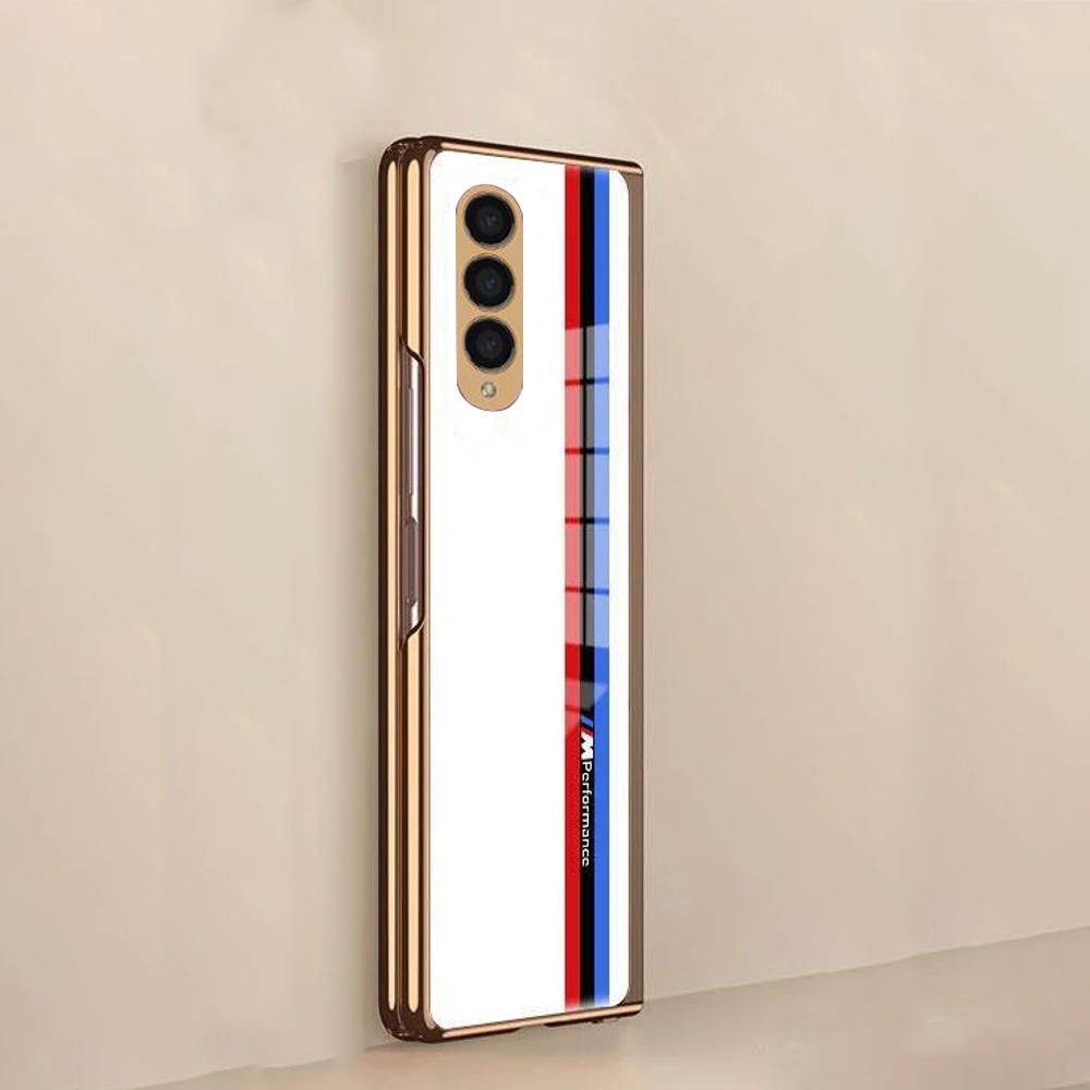 Galaxy Z Fold3 Motorsports Glass Case- White