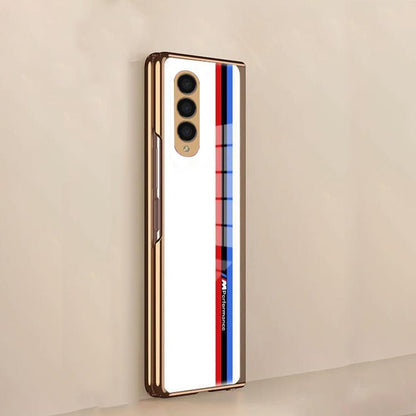 Galaxy Z Fold4 Motorsports Glass Case- White