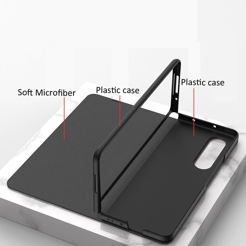 Galaxy Z Fold3 Premium Colored Striped Glass Flip Case