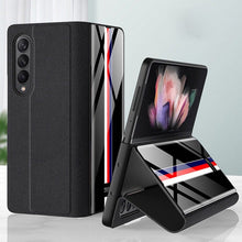 Load image into Gallery viewer, Galaxy Z Fold3 Premium Colored Striped Glass Flip Case
