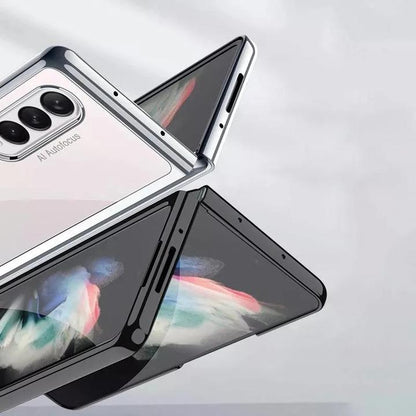 Galaxy Z Fold3 Transparent Ultra Camera Protection Clear Case- Blue