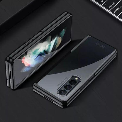 Galaxy Z Fold3 Transparent Ultra Camera Protection Clear Case- Blue