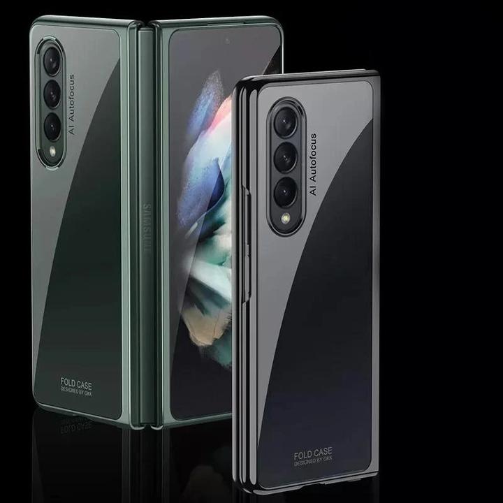 Galaxy Z Fold3 Transparent Ultra Camera Protection Clear Case- Blue