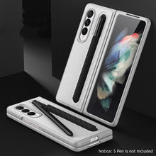 Load image into Gallery viewer, Galaxy Z Fold 3 Premium Leather With S Pen Holder Slot Case
