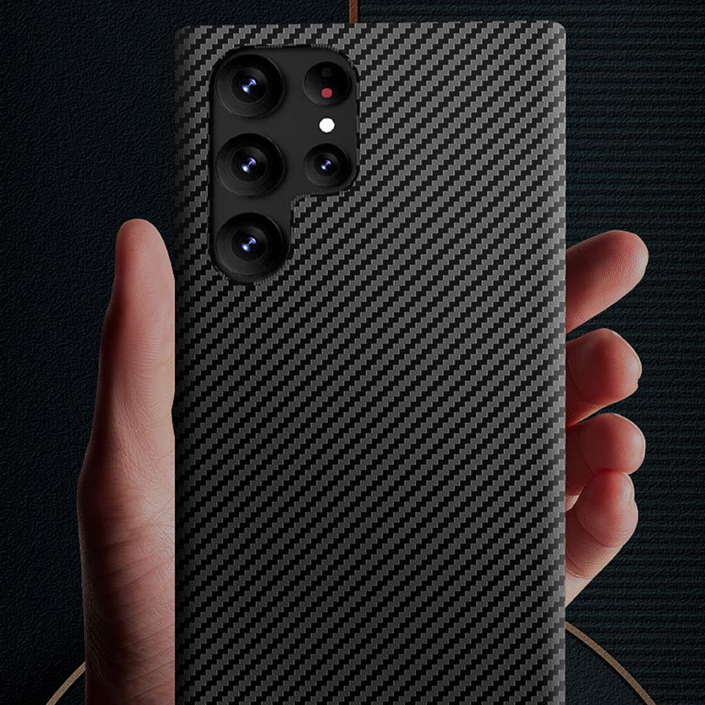 Galaxy S23 Ultra Classic Ultra Slim Carbon Fiber Texture Pattern PC Case