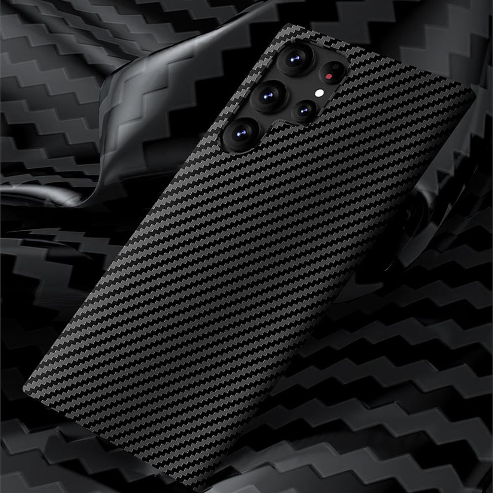 Galaxy S23 Ultra Classic Ultra Slim Carbon Fiber Texture Pattern PC Case