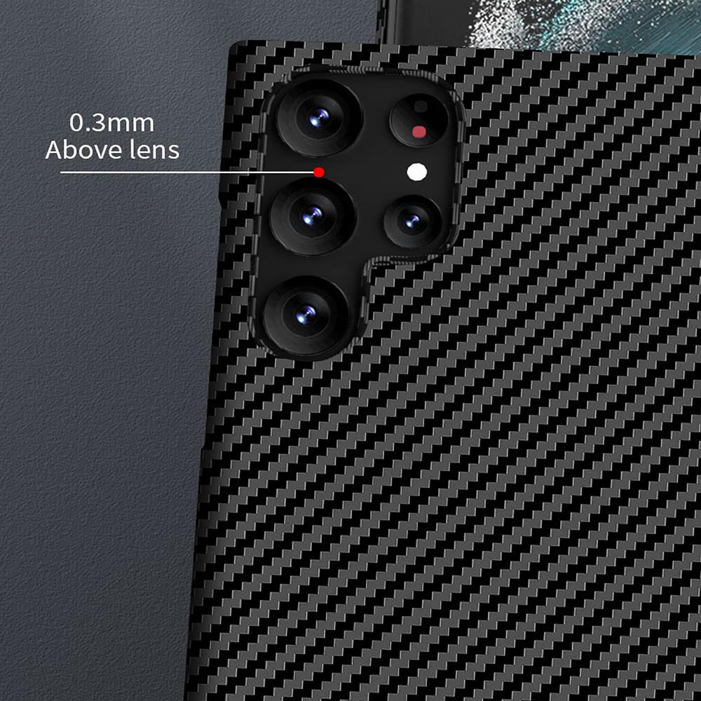 Galaxy S23 Ultra Classic Ultra Slim Carbon Fiber Texture Pattern PC Case